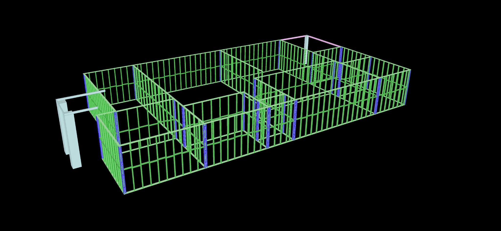 Pryda Build 3D wall framing view